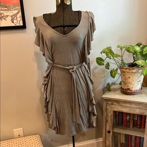 Carve Designs Bella Casual Sleeveless Dress, Women's Size S, Olive Stripe NEW
